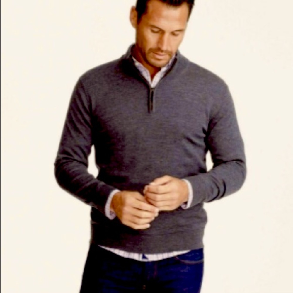 UNTUCKit Men’s Merino Quarter Zip Sweater